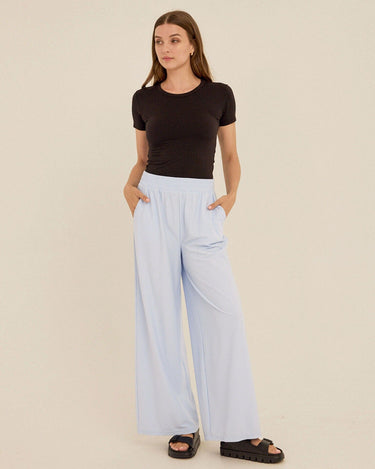 Phaedra Stretch Seersucker Wide Leg Pant Womens Bottoms Pants Threads 4 Thought 