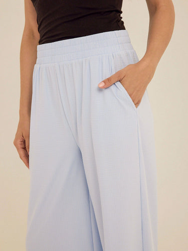 Phaedra Stretch Seersucker Wide Leg Pant Womens Bottoms Pants Threads 4 Thought 