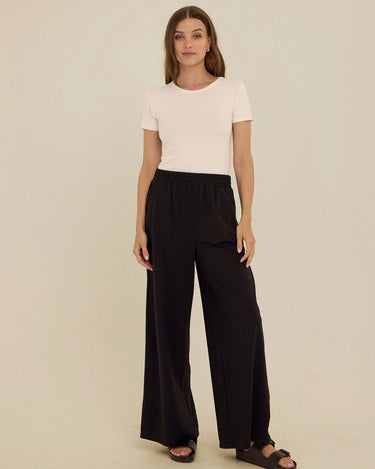 Phaedra Stretch Seersucker Wide Leg Pant Womens Bottoms Pants Threads 4 Thought 