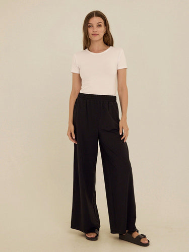 Phaedra Stretch Seersucker Wide Leg Pant Womens Bottoms Pants Threads 4 Thought 