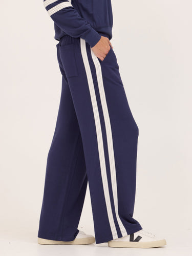Deanna Feather Fleece Colorblock Stripe Detail Pant Womens Bottoms Sweatpants Threads 4 Thought 
