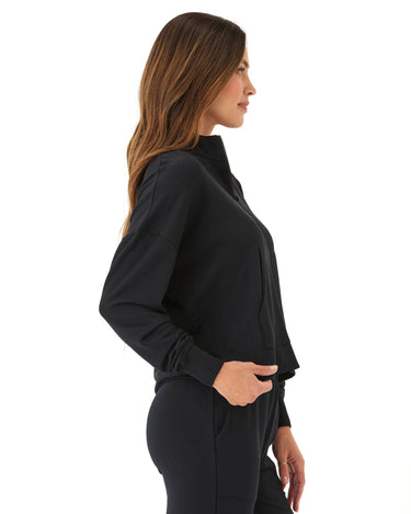 Florynce Feather Fleece Mock Neck Pullover Womens Outerwear Sweatshirt Threads 4 Thought 