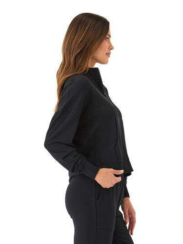 Florynce Feather Fleece Mock Neck Pullover Womens Outerwear Sweatshirt Threads 4 Thought 