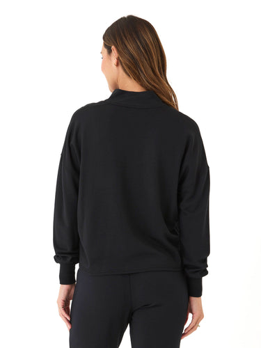 Florynce Feather Fleece Mock Neck Pullover Womens Outerwear Sweatshirt Threads 4 Thought 