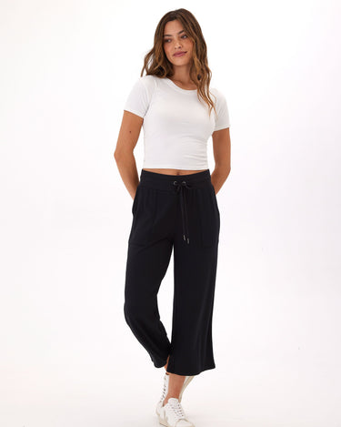 Carrie Feather Fleece Wide Leg Crop Pant 22