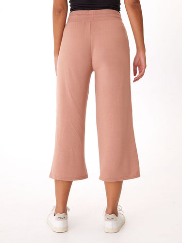 Carrie Feather Fleece Wide Leg Crop Pant 22" Womens Bottoms Pants Threads 4 Thought 