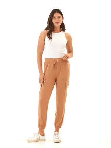 Margot Feather Fleece Cargo Jogger Womens Bottoms Sweatpants Threads 4 Thought 