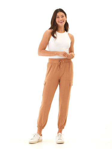 Margot Feather Fleece Cargo Jogger Womens Bottoms Sweatpants Threads 4 Thought 