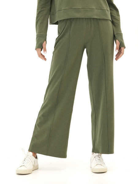 Shiloh Cozy Fleece Rib Mix Wide Leg Pant – Threads 4 Thought