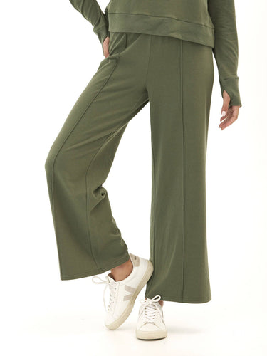 Shiloh Cozy Fleece Rib Mix Wide Leg Pant Womens Bottoms Sweatpants Threads 4 Thought