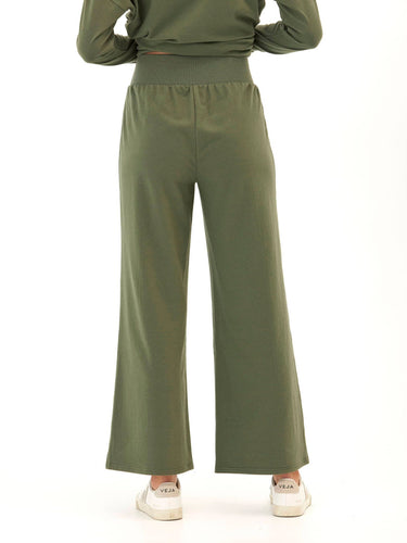 Shiloh Cozy Fleece Rib Mix Wide Leg Pant Womens Bottoms Sweatpants Threads 4 Thought 