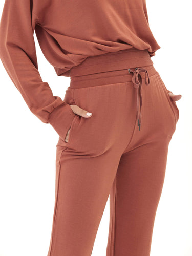 Nicolle Feather Fleece Flare Hem Pant Womens Bottoms Sweatpants Threads 4 Thought