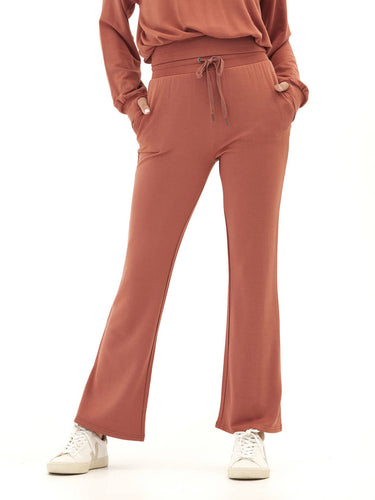 Nicolle Feather Fleece Flare Hem Pant Womens Bottoms Sweatpants Threads 4 Thought