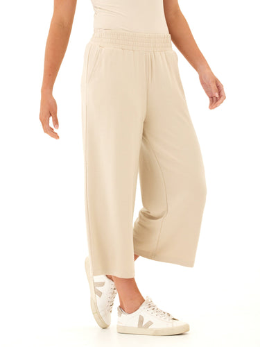 Serena Modal Terry Wide Leg Crop Pant Womens Bottoms Sweatpants Threads 4 Thought