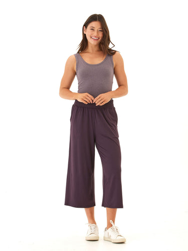 Giselle Luxe Jersey Wide Leg Capri Pant Womens Bottoms Pants Threads 4 Thought 