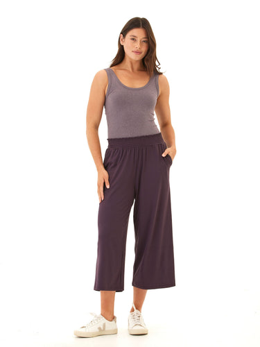 Giselle Luxe Jersey Wide Leg Capri Pant Womens Bottoms Pants Threads 4 Thought 