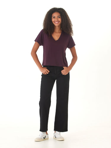 Ada Triblend V-Neck Tee Womens Tops Short Tee Threads 4 Thought 