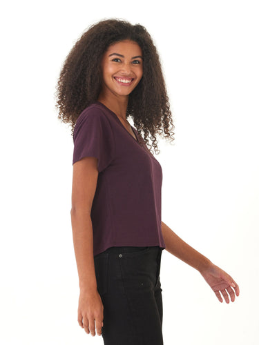 Ada Triblend V-Neck Tee Womens Tops Short Tee Threads 4 Thought 