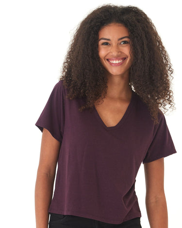 Ada Triblend V-Neck Tee Womens Tops Short Tee Threads 4 Thought 