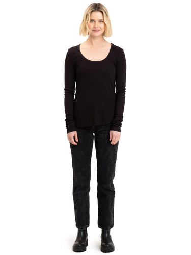 Tessa Feather Rib Long Sleeve Womens Tops Long Threads 4 Thought 