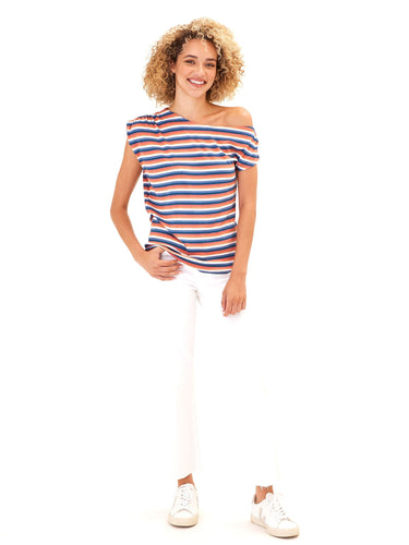 Leoni Feather Rib Off Shoulder Top Womens Tops Long Threads 4 Thought 