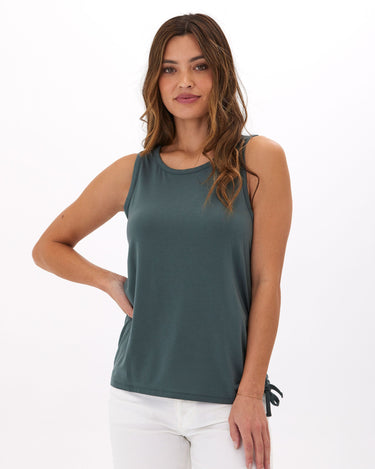 Nia Side Ruched Jersey Tank Womens Tops Tanks Threads 4 Thought 