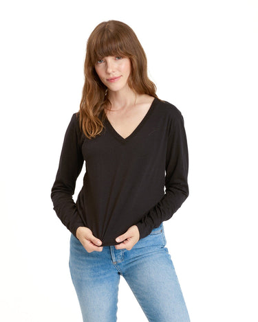 Ada Triblend Long Sleeve V-Neck Tee Womens Tops Long Threads 4 Thought 