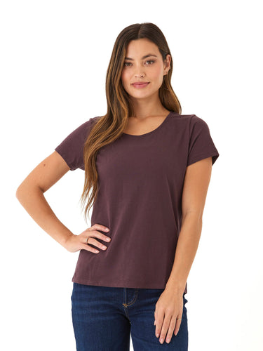 Odette Classic Jersey Crew Tee Womens Tops Short Threads 4 Thought