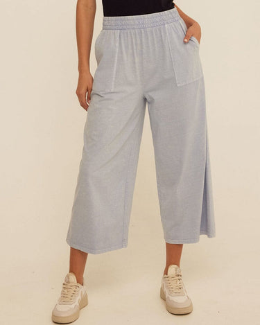 Alva Mineral Wash Eco Jersey Wide Leg Capri Pant Womens Bottoms Pants Threads 4 Thought 