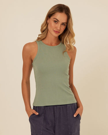 Bailey Feather Rib High Neck Tank Womens Tops Tanks Threads 4 Thought 