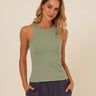 Bailey Feather Rib High Neck Tank Womens Tops Tanks Threads 4 Thought 