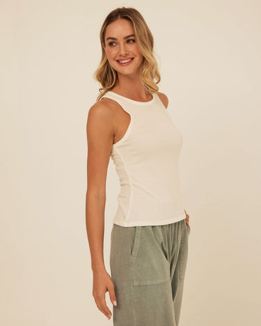 Bailey Feather Rib High Neck Tank Womens Tops Tanks Threads 4 Thought 