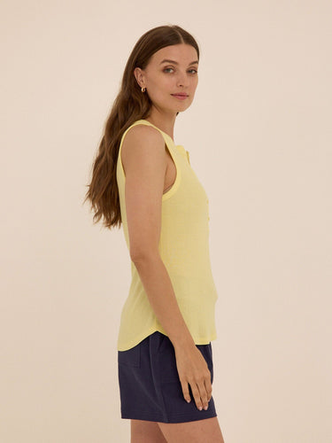 Akia Feather Rib Henley Tank Womens Tops Tanks Threads 4 Thought 