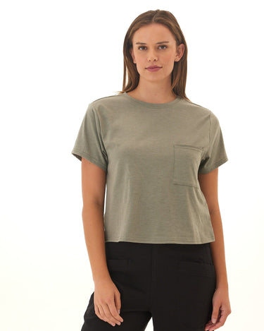 Shelbie Triblend Jersey Pocket Tee Womens Tops Short Tee Threads 4 Thought 