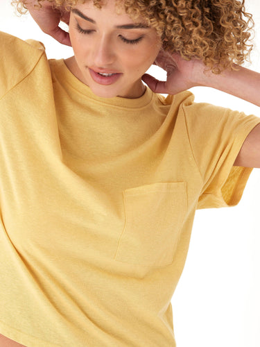 Shelbie Triblend Jersey Pocket Tee Womens Tops Short Tee Threads 4 Thought