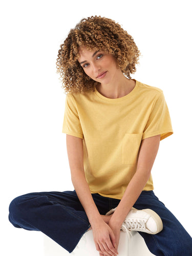 Shelbie Triblend Jersey Pocket Tee Womens Tops Short Tee Threads 4 Thought