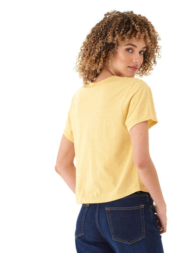 Shelbie Triblend Jersey Pocket Tee Womens Tops Short Tee Threads 4 Thought 