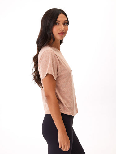 Shelbie Triblend Jersey Pocket Tee Womens Tops Short Threads 4 Thought 