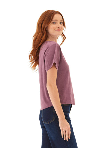 Shelbie Triblend Jersey Pocket Tee Womens Tops Short Tee Threads 4 Thought 