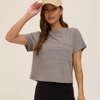 Shelbie Triblend Jersey Pocket Tee Womens Tops Short Tee Threads 4 Thought 