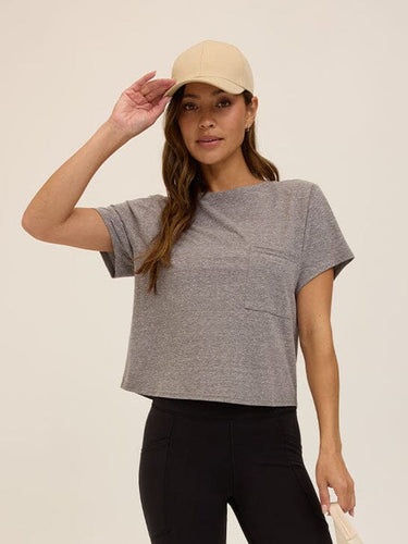 Shelbie Triblend Jersey Pocket Tee Womens Tops Short Tee Threads 4 Thought 