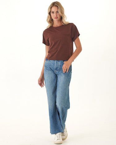 Shelbie Triblend Jersey Pocket Tee Womens Tops Short Tee Threads 4 Thought 