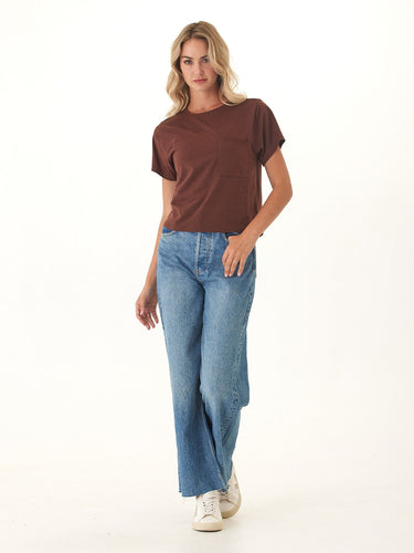 Shelbie Triblend Jersey Pocket Tee Womens Tops Short Tee Threads 4 Thought 