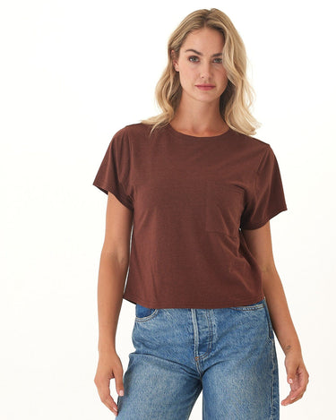 Shelbie Triblend Jersey Pocket Tee Womens Tops Short Tee Threads 4 Thought 