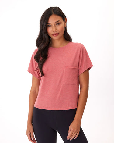Shelbie Triblend Jersey Pocket Tee Womens Tops Short Threads 4 Thought 