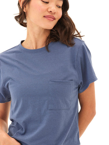 Shelbie Triblend Jersey Pocket Tee Womens Tops Short Tee Threads 4 Thought