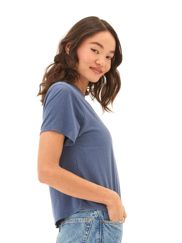 Shelbie Triblend Jersey Pocket Tee Womens Tops Short Tee Threads 4 Thought