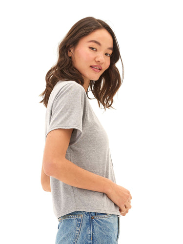 Shelbie Triblend Jersey Pocket Tee Womens Tops Short Tee Threads 4 Thought 