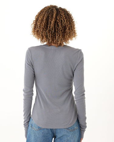 Akia Feather Rib Long Sleeve Henley Threads 4 Thought 