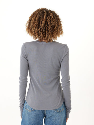 Akia Feather Rib Long Sleeve Henley Threads 4 Thought 